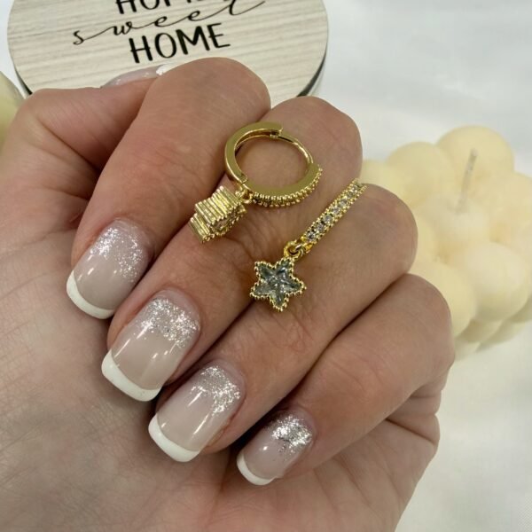 aros a argollas Acero dorado mod 37