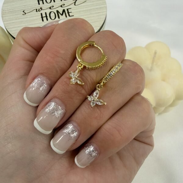 aros a argollas Acero dorado mod 38