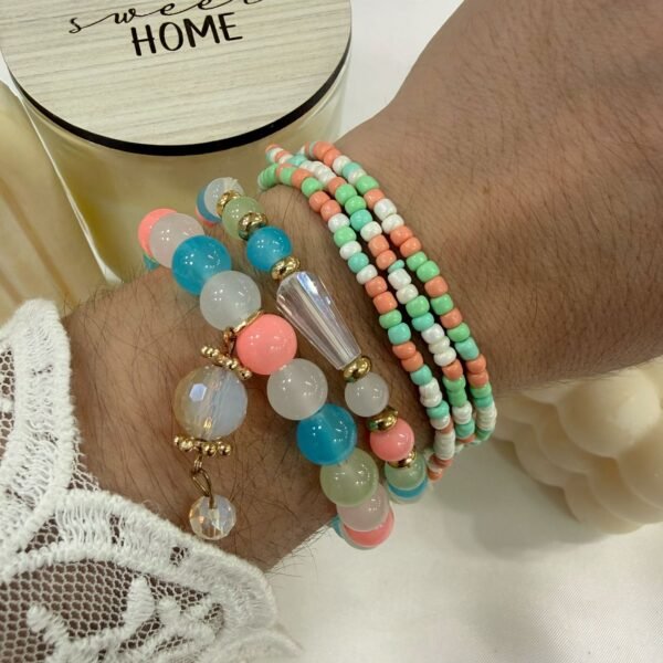 set pulseras x4 extensibles (colores varios) mod 2