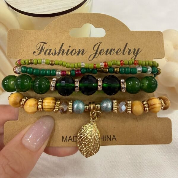 Alternative view of set pulseras x4 extensibles (colores varios) mod 4