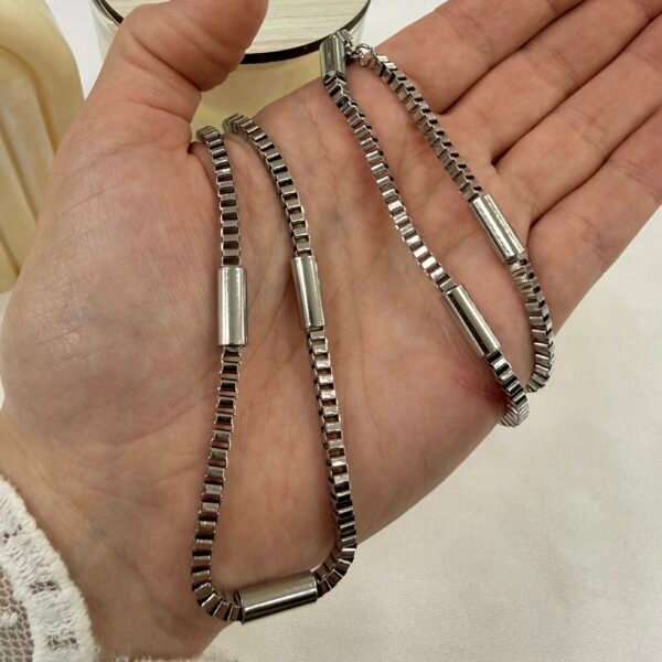 Cadena con tramos mod 9 x 60cm hombre a.q