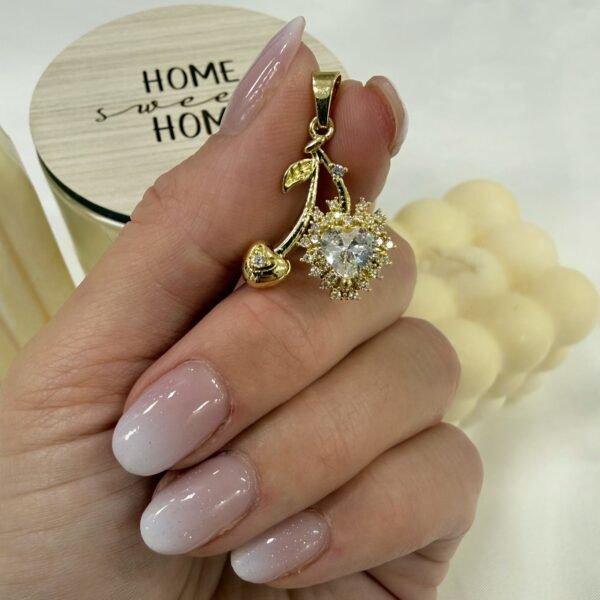 dije cherry 2 blanco dorado