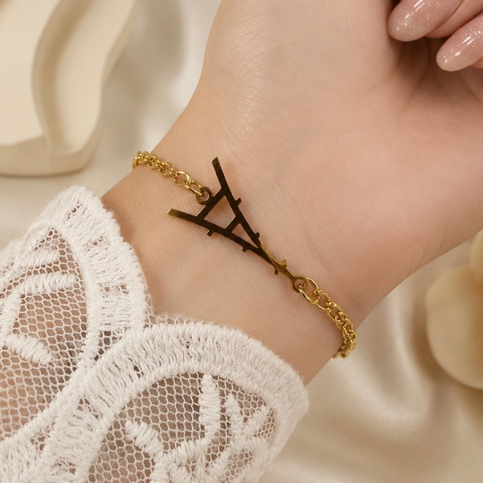 pulseras doradas mod N