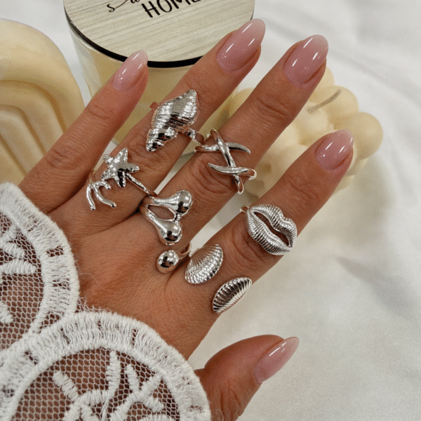 a a kit x 6 anillos surtidos talles regulables modelo ABUD