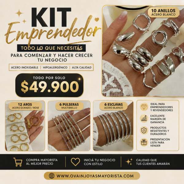 0 kit emprendedor 34 piezas $49.900