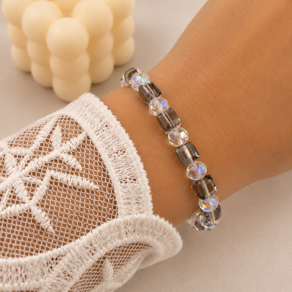a 0 set x pulsera con cristalitos de roca mod N