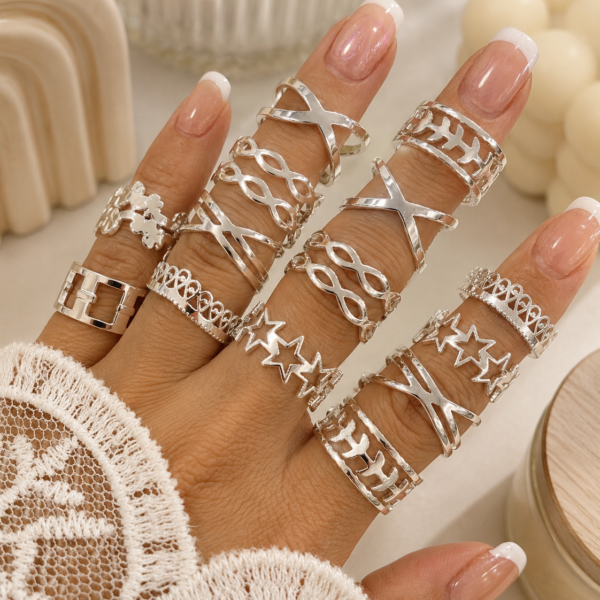 a a kit x 12 anillos surtidos talles variados modelo 7