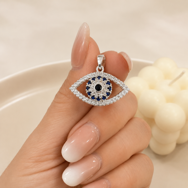 a a dije 0 ojo turco combinado blanco y azul  a.b