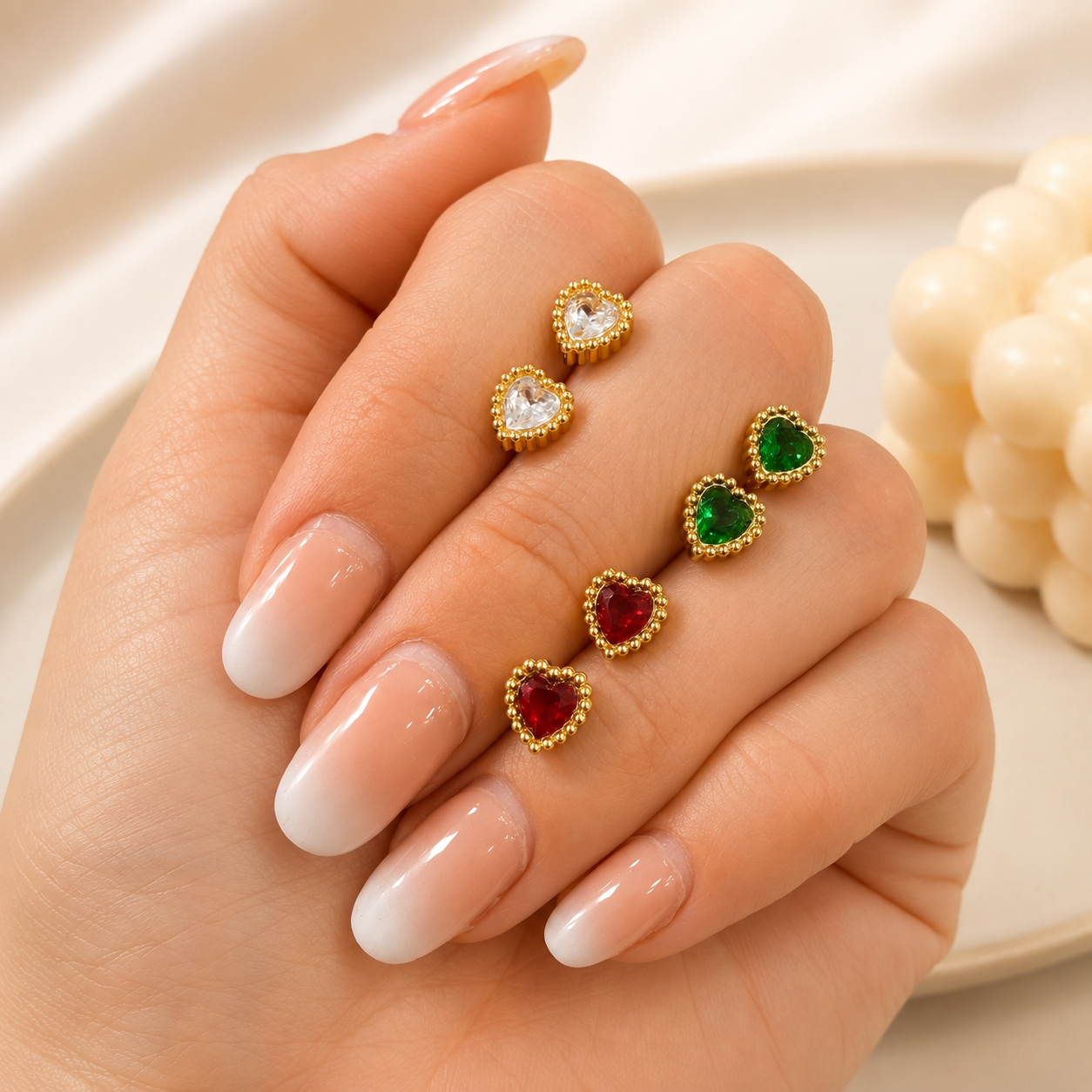 aros 0 set x 3 pares pasantes dorado mod A