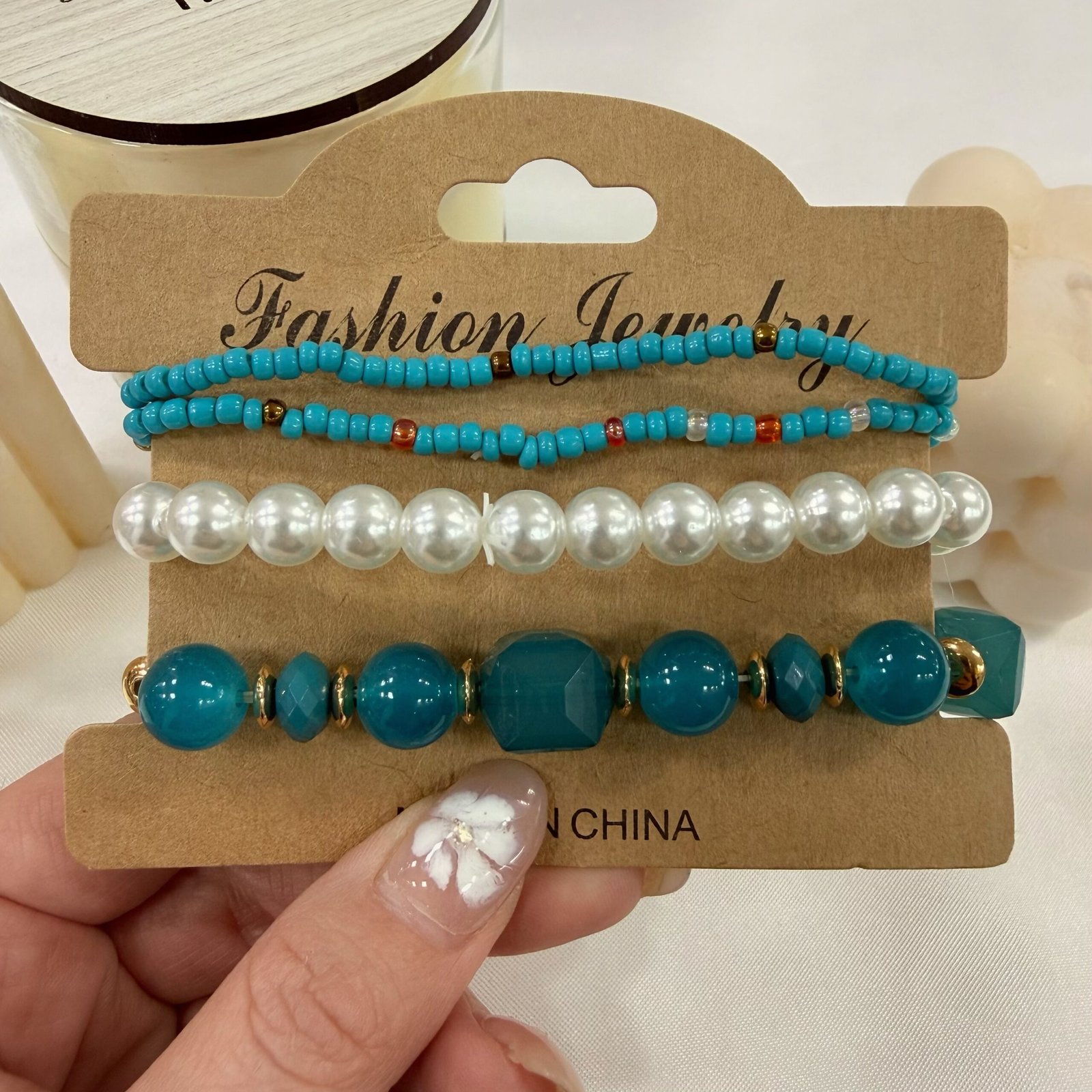 set pulseras x4 extensibles (colores varios) mod 6 - Image 2