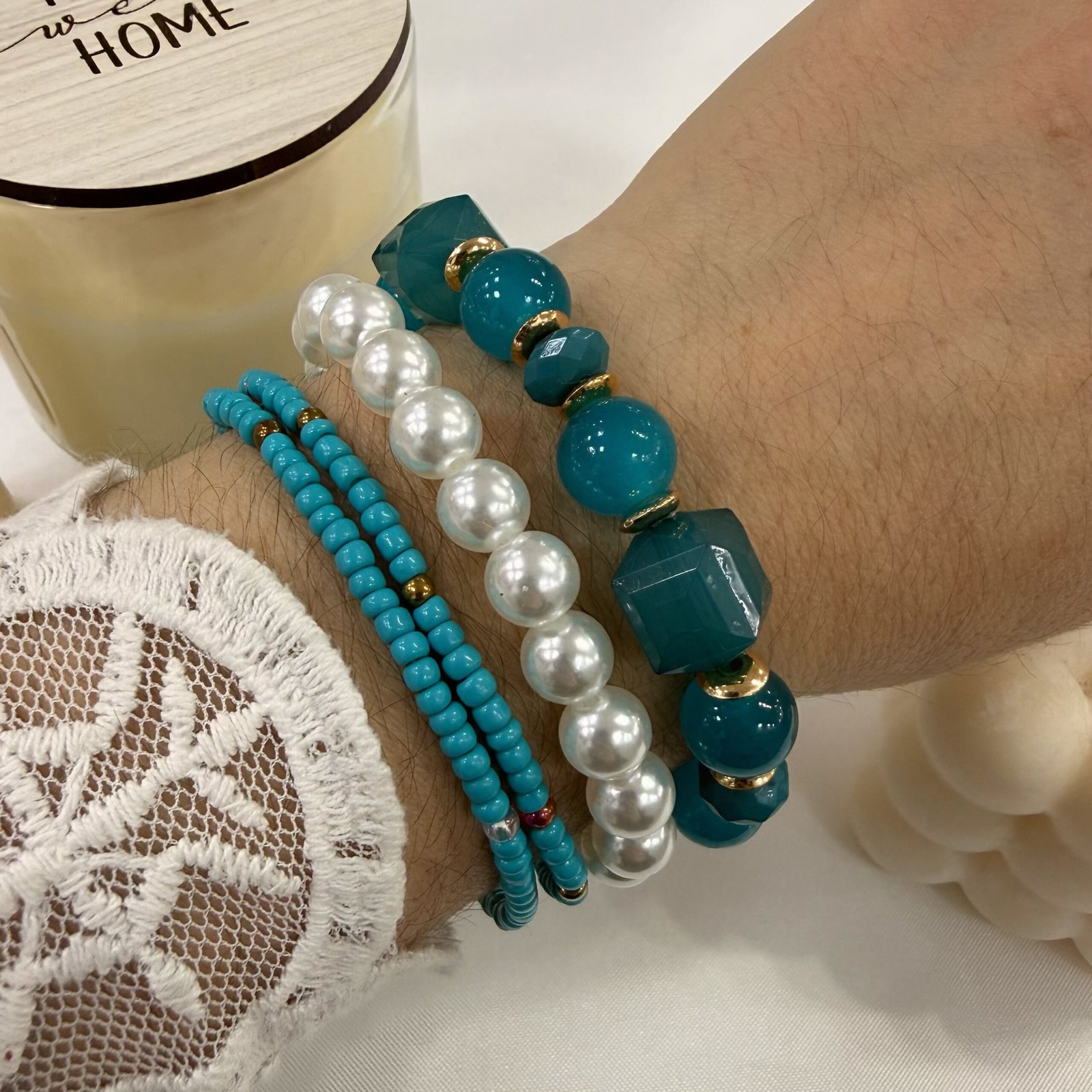 set pulseras x4 extensibles (colores varios) mod 6 - Image 3