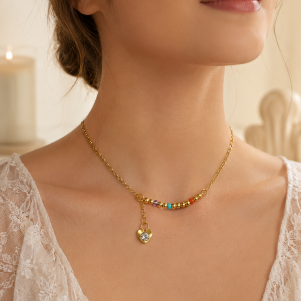 conjunto con bolitas y cubic corazon