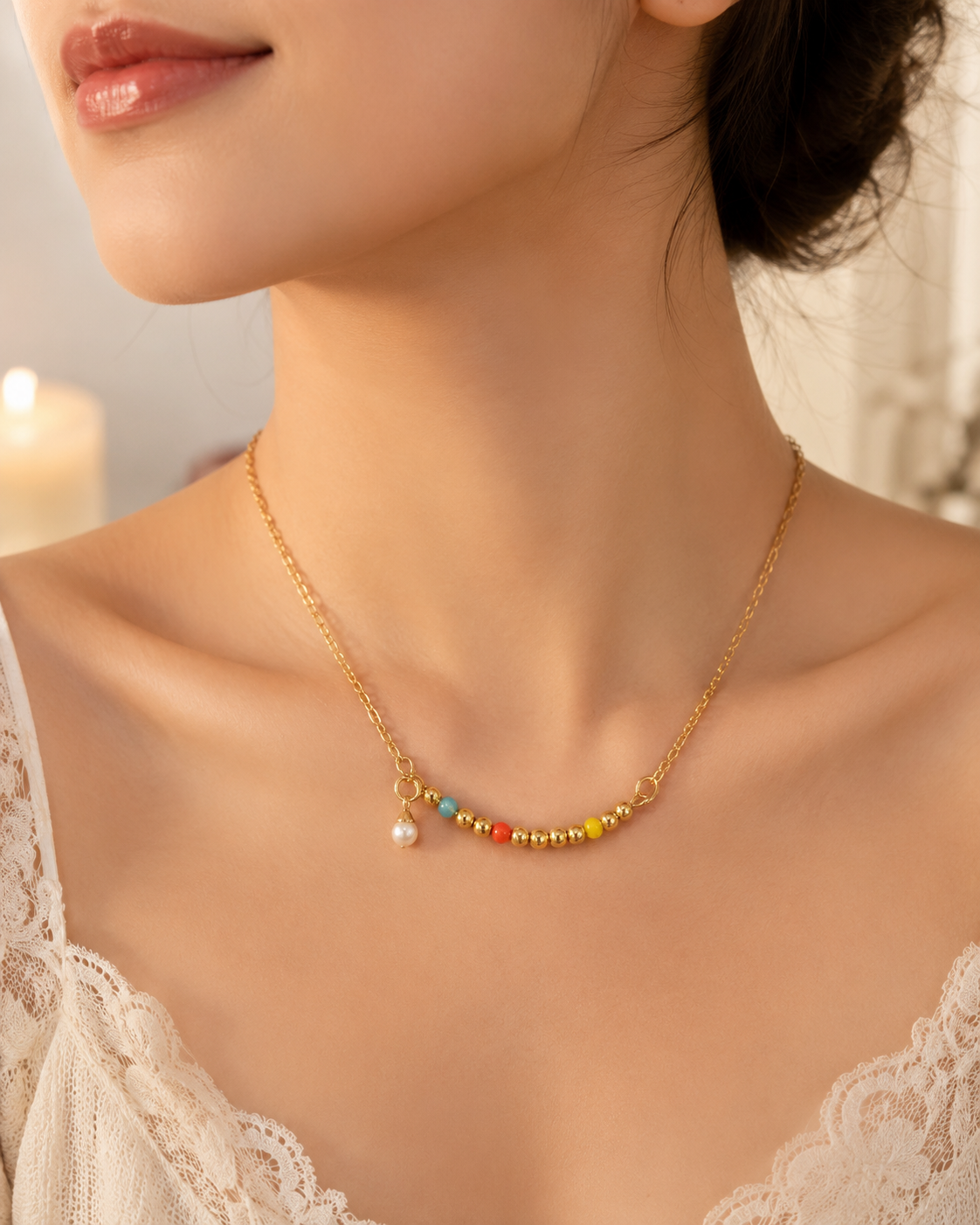conjunto con bolitas y cubic perlita