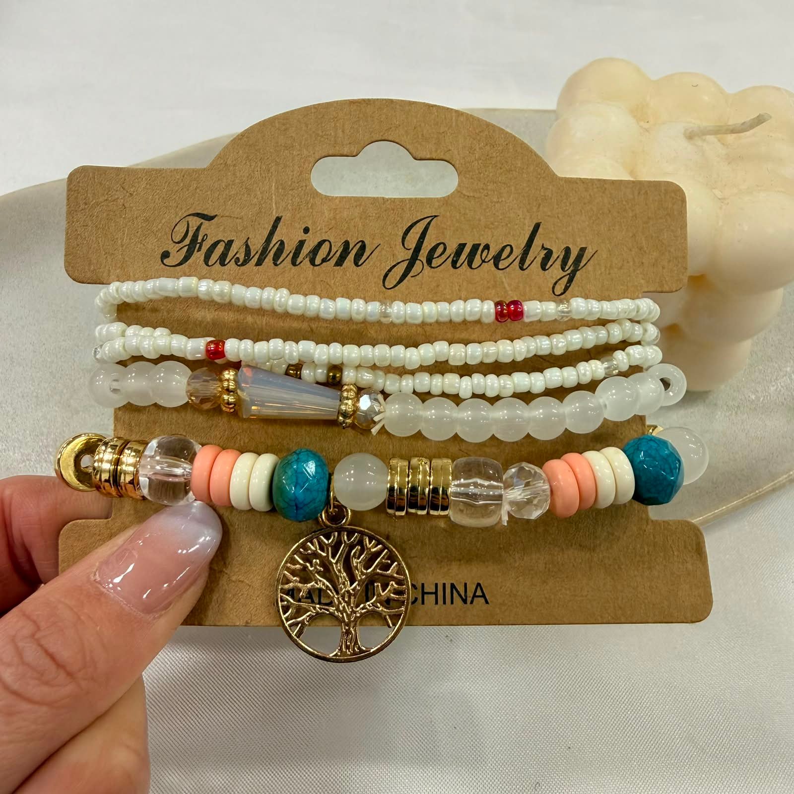 set pulseras x4 extensibles (colores varios) mod 7 - Image 3