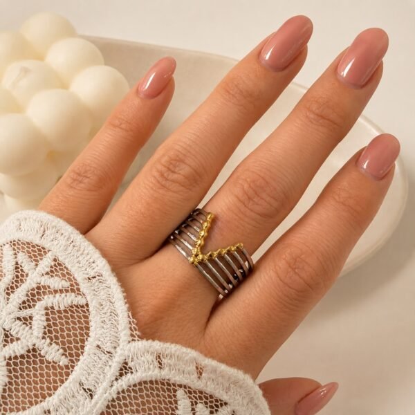 anillo astrid 19 regulable a. quirurgico combinado dorado