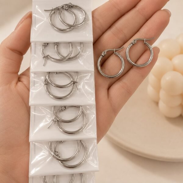 a a tira x 6 pares argollas clasicas 20mm a.q