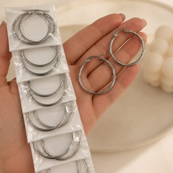 a a tira x 6 pares argollas clasicas 30mm a.q
