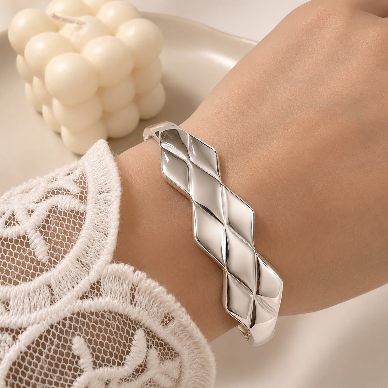 0a esclava pinza acero blanco mod 6