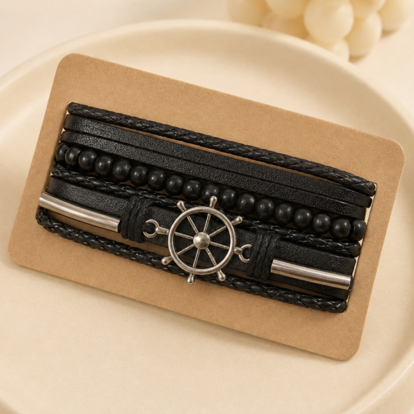 a set Pulseras hombre mod C a.q