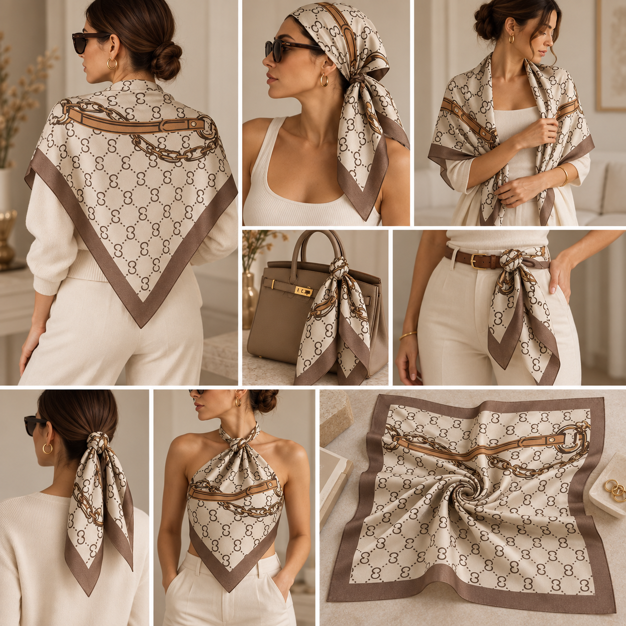 chalina de raso 0.90 x 0.90 mod 1