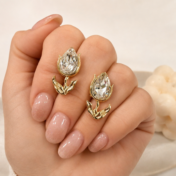 aros 0 tuli dorados mod 14 (blanco/rosa)