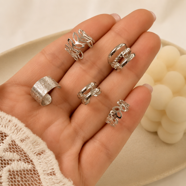 a 0 set x 5 cuff modelo plateado