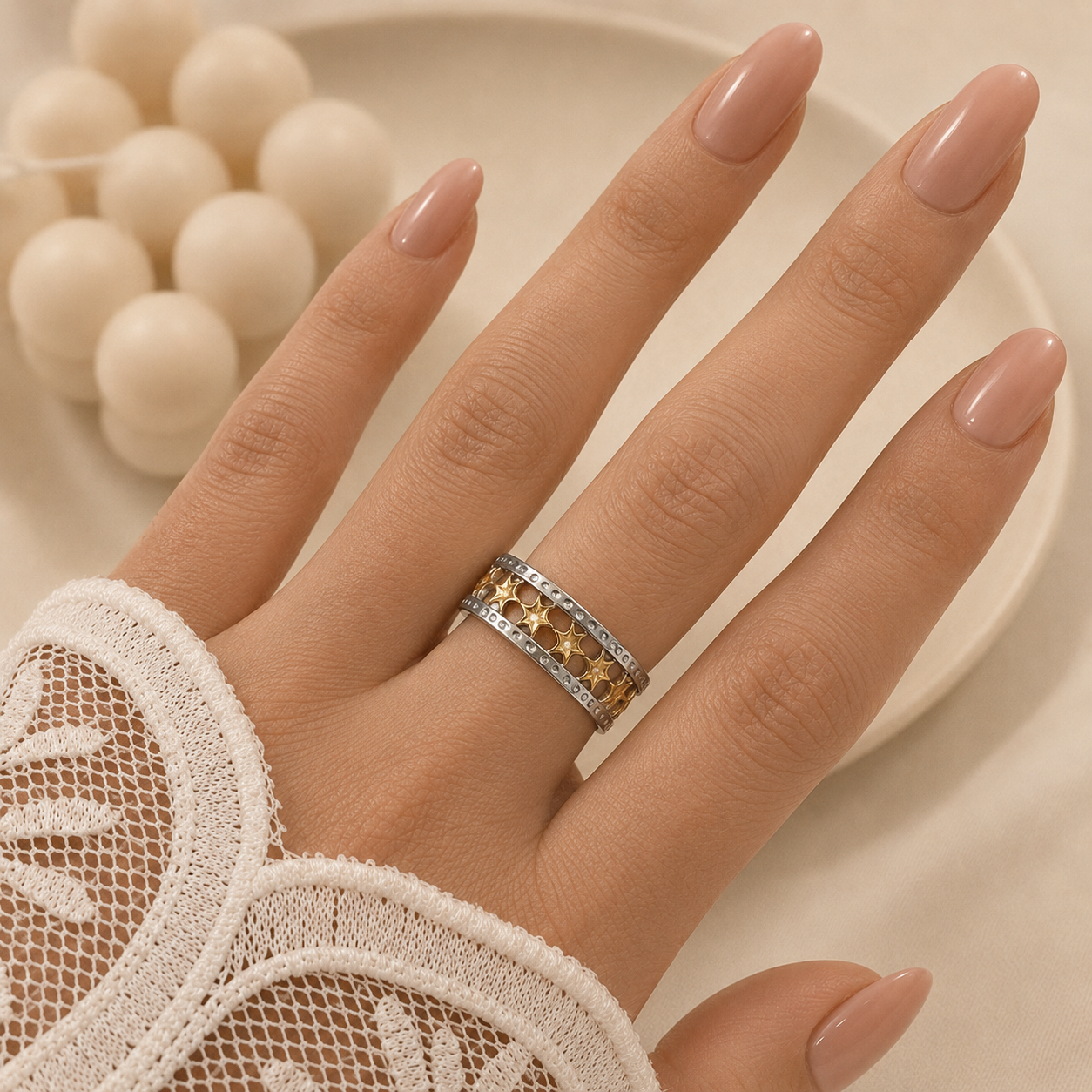 anillo astrid 30 regulable a. quirurgico combinado dorado