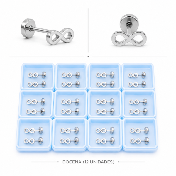 0a blister x 12 pares aros abridores infinito a.b