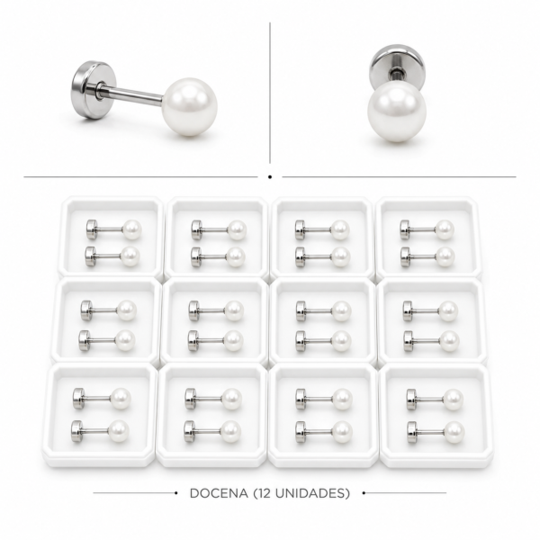 0a blister x 12 pares aros abridores perlita a.b