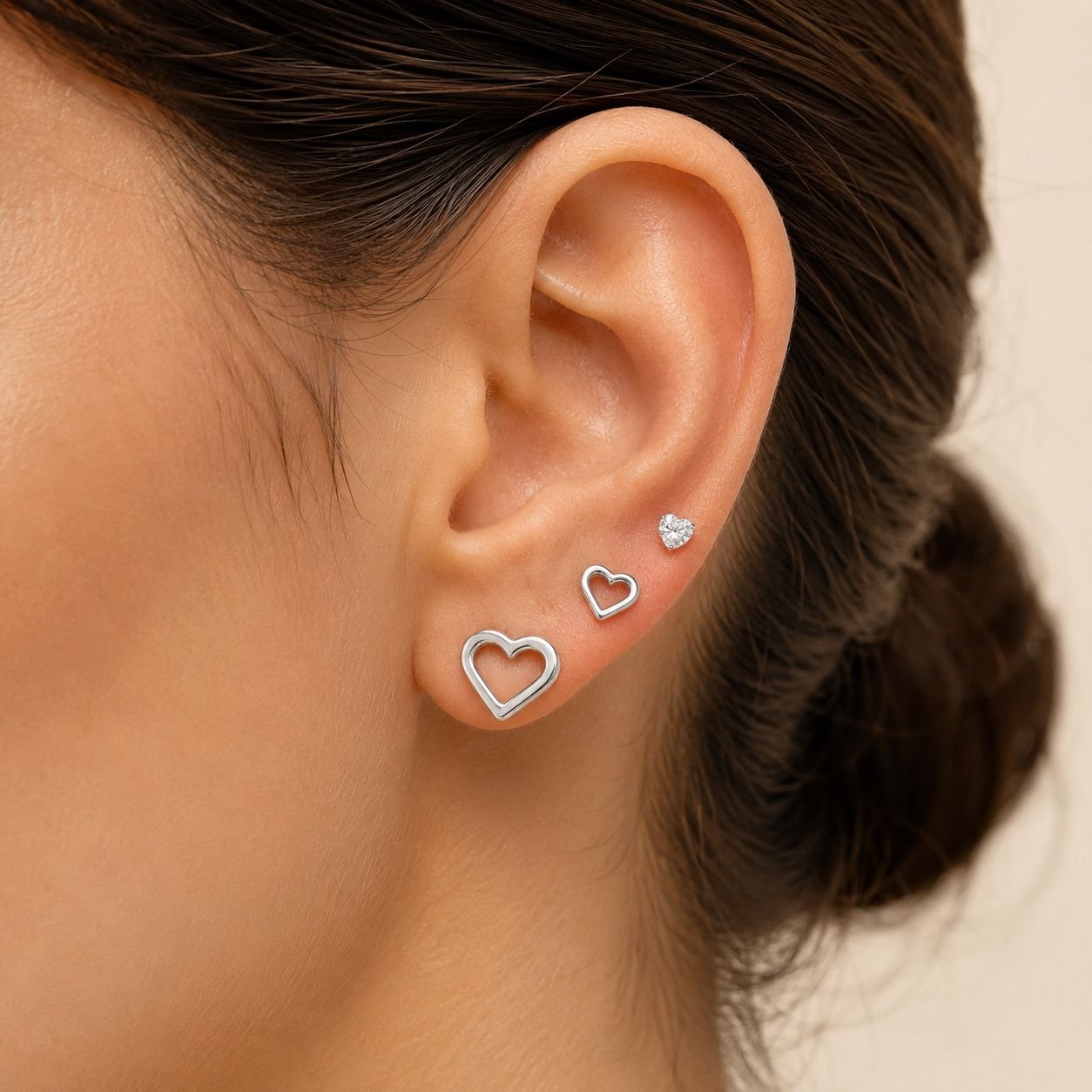 a alfi set x 3 pares argollas con cubic microzirconia mod 20 - Image 2