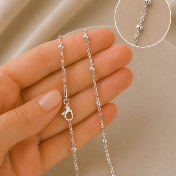 Cadena forcet con bolitas x 45 cm A.B