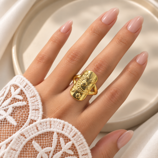 anillo a acai 5 dorado
