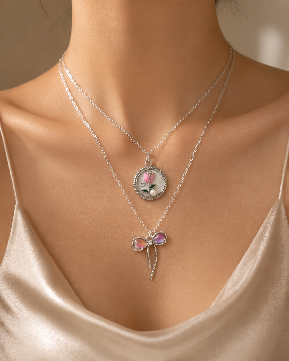 a 0 collar plateado mod Tuli 23
