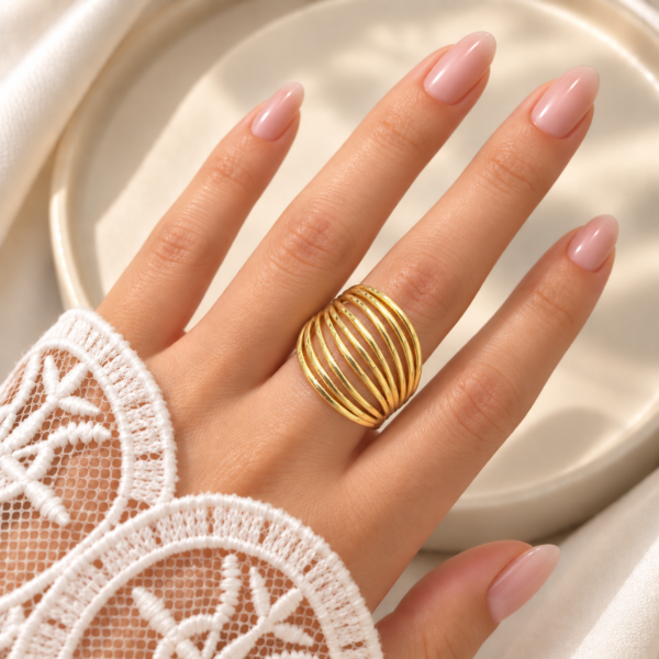 anillo a acai 7 dorado