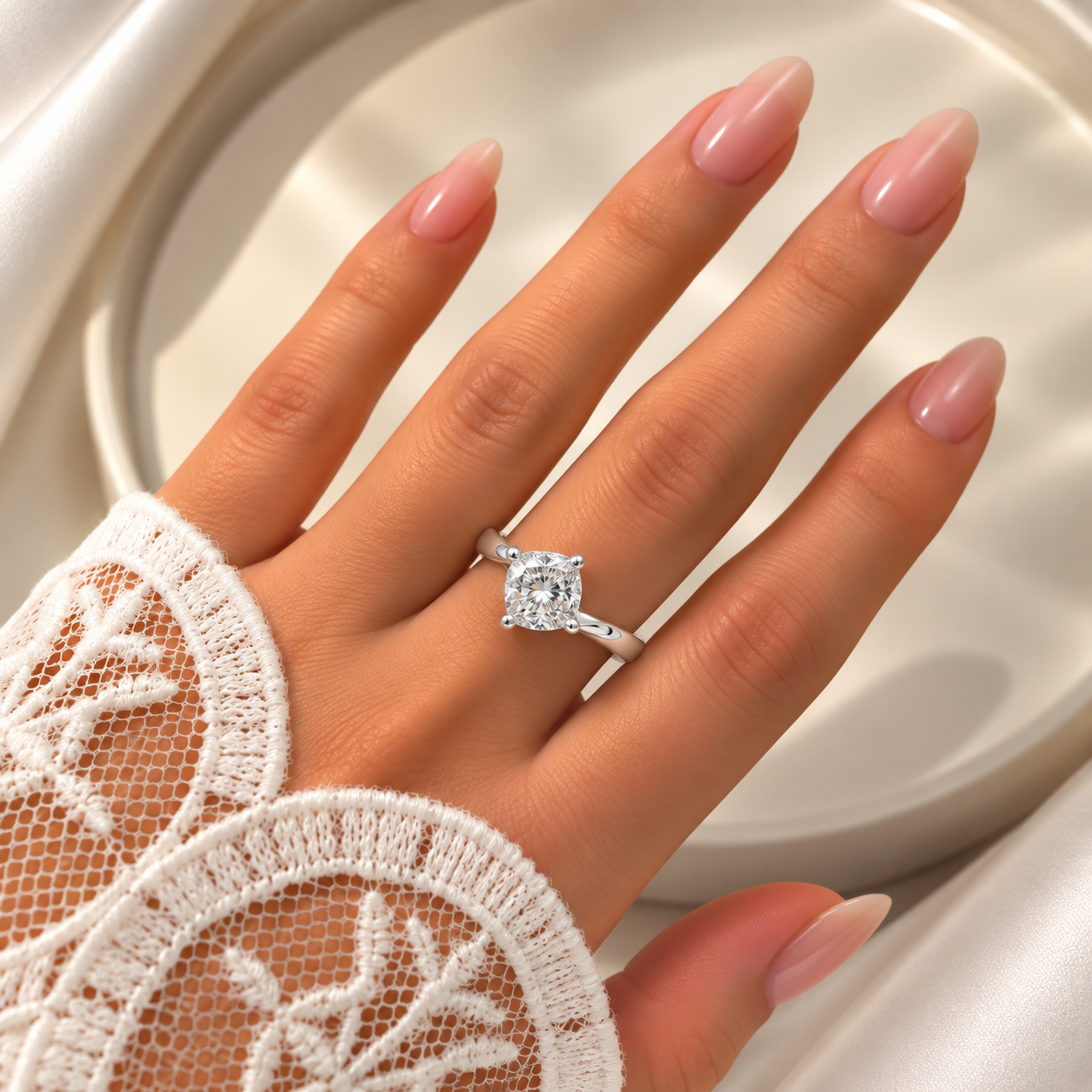 a anillo abud piedra Mod C blanco
