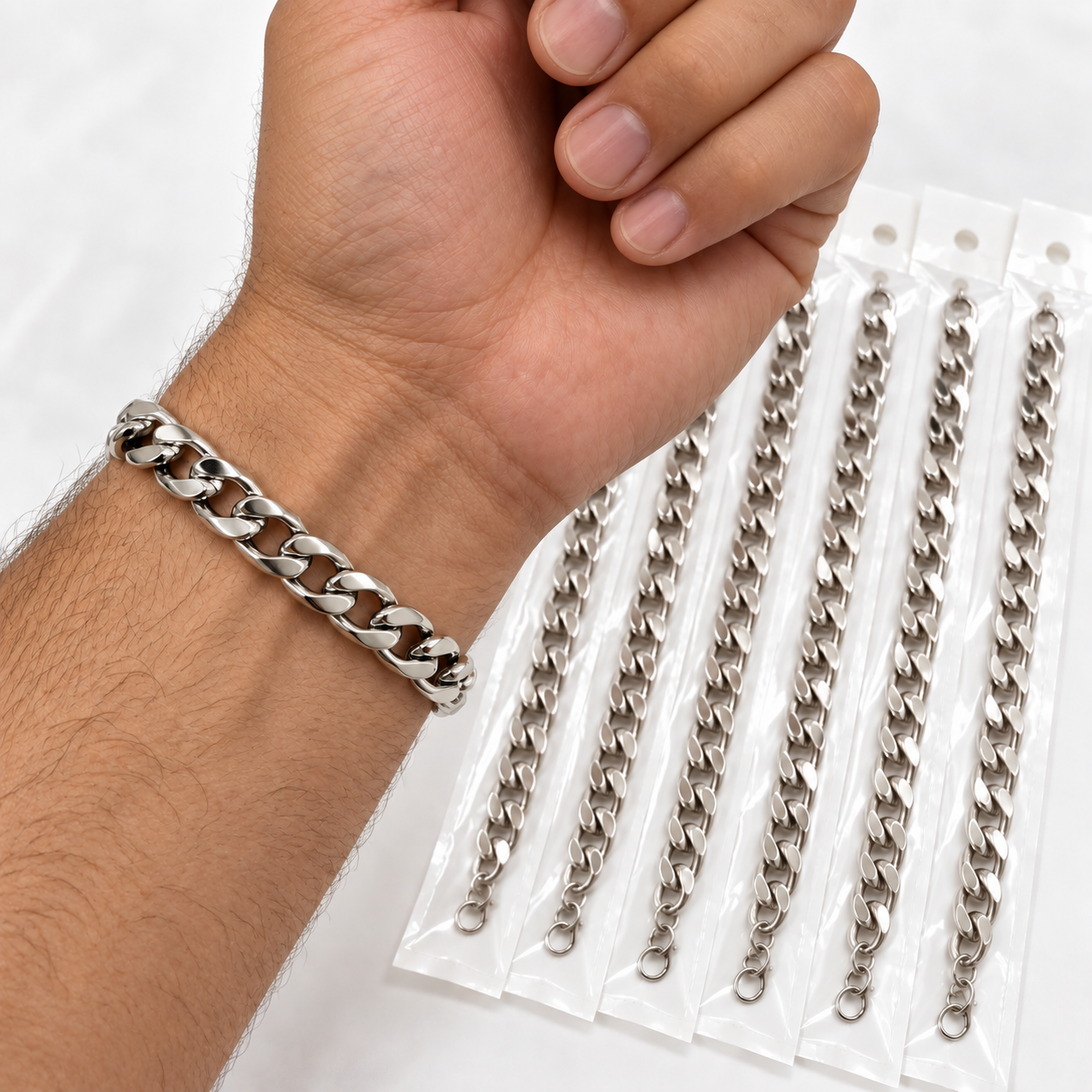a a kit x 6 pulseras grumet x 21cm a.q