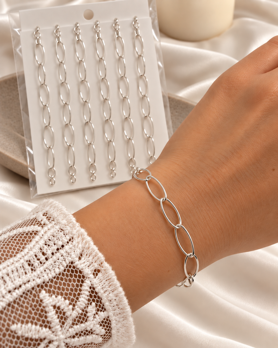 a 0 kit x 6 pulseras oval alargada B A.B
